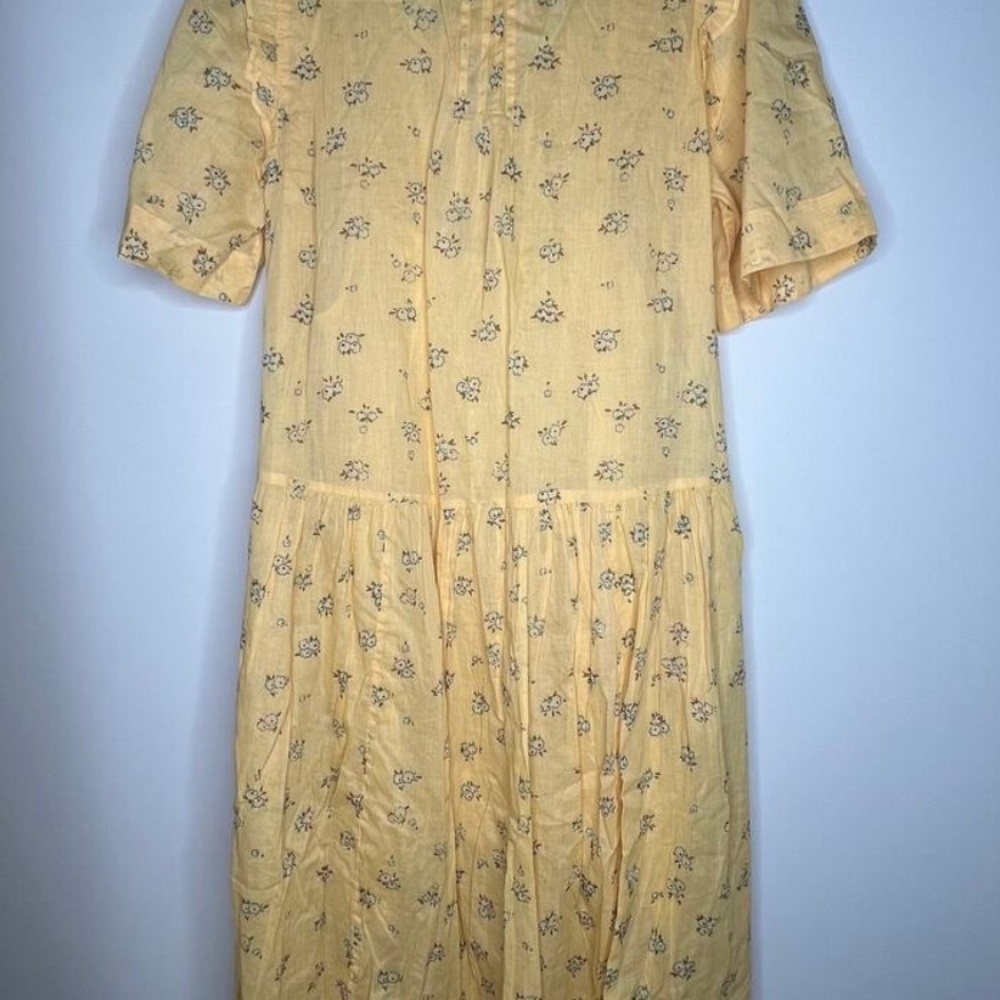 Free People NWT Bella Mae Midi Dress in Butter Combo Size XL - Picture 4 of 9